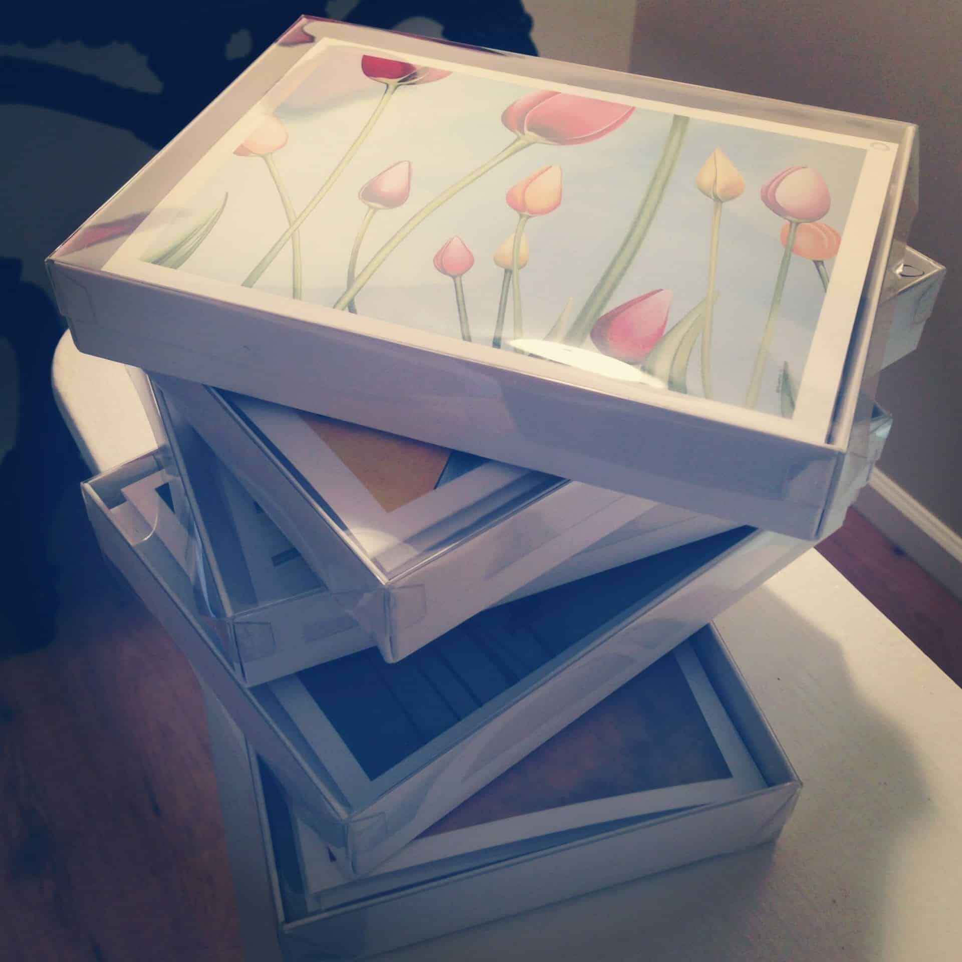 Stack of notecard sets