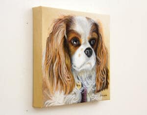 Pet portrait of a french bulldog by artist Erica Eriksdotter