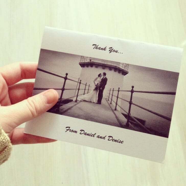 thank you card from denise