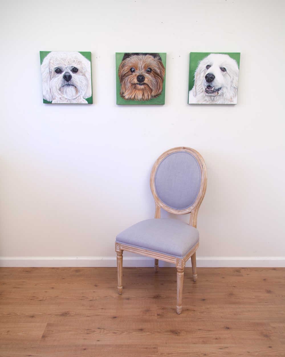 Boomer, Lexie and Sugar Bear - original acrylic paintings by Erica Eriksdotter