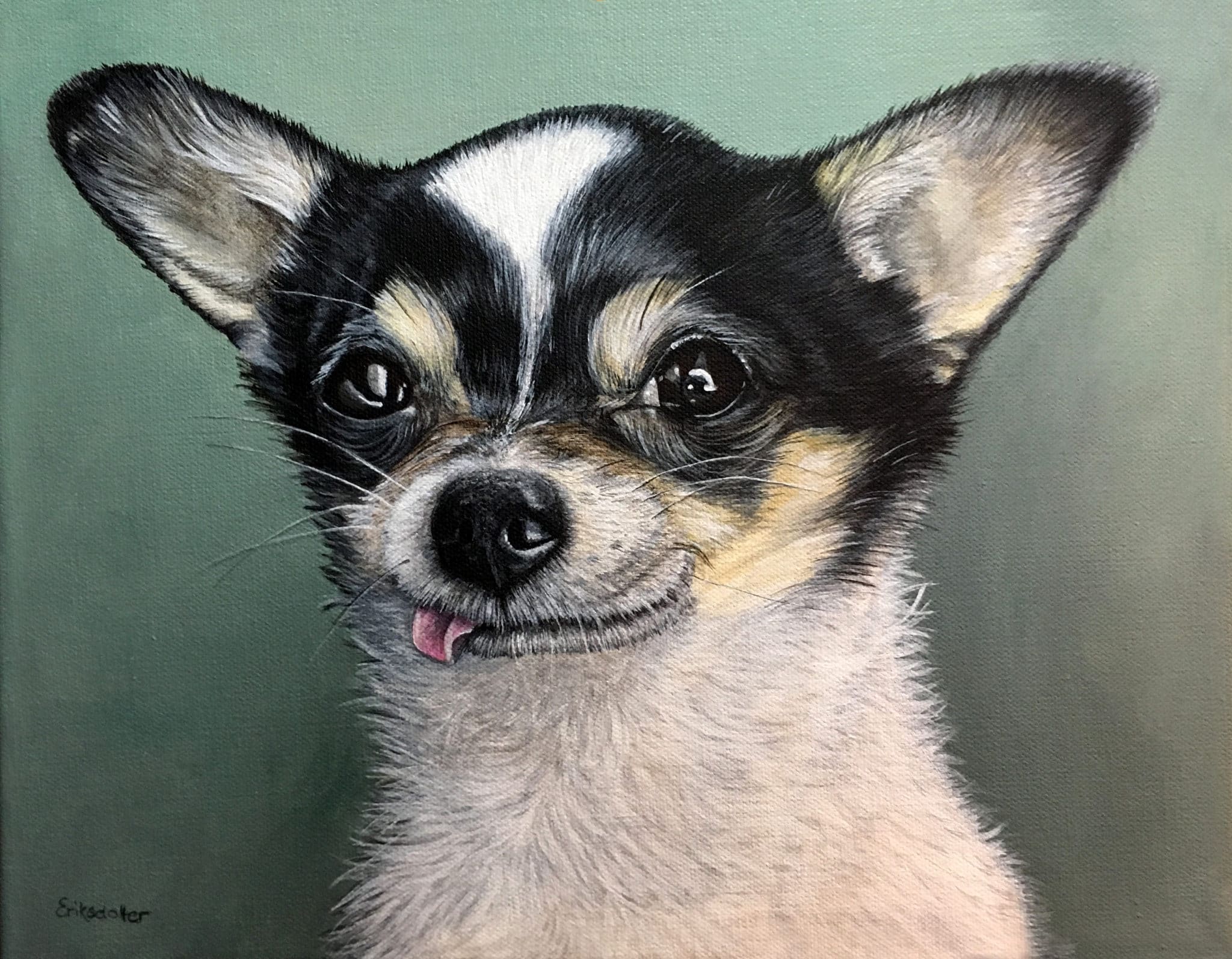 Billy's Pet Portrait - original painting by Erica Eriksdotter of Studio Eriksdotter