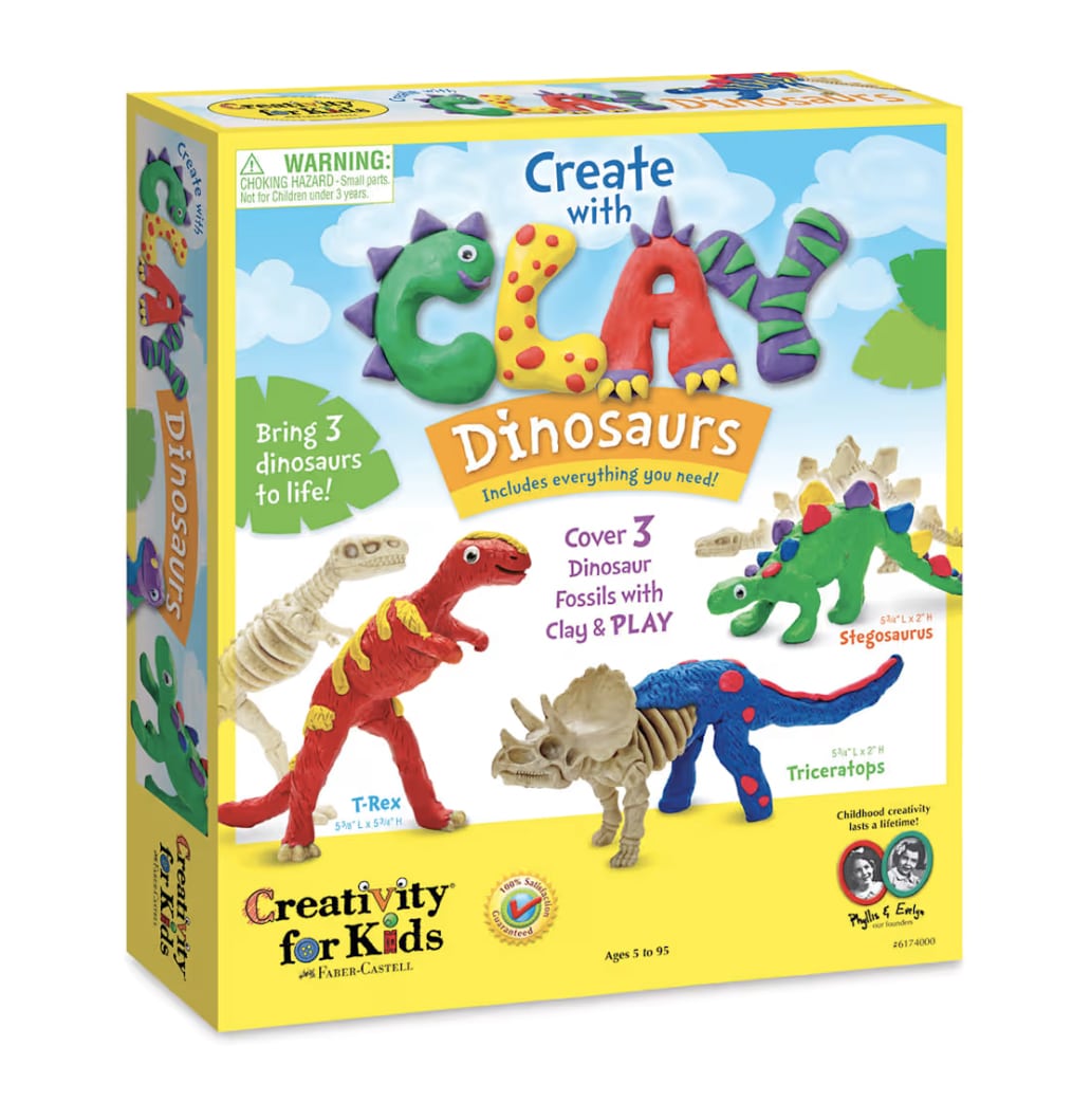 Creative kids art gift clay kit dinosaur